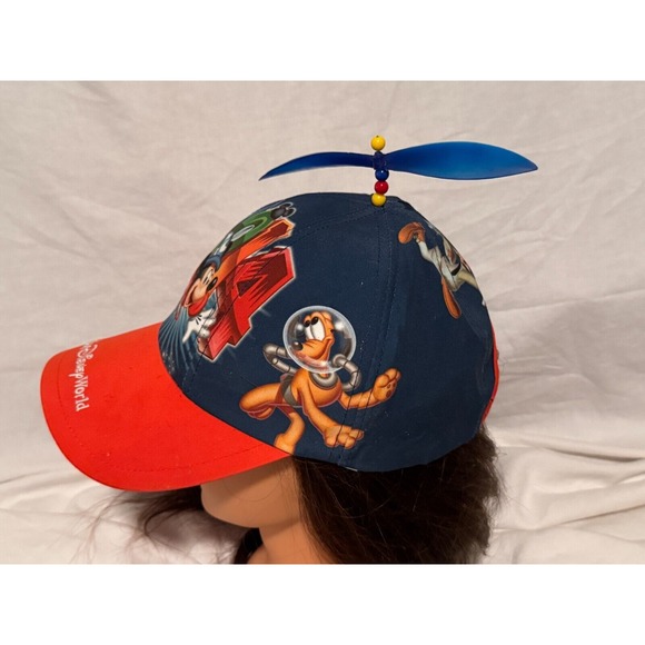 Disney Parks Youth Windmill 2014 Cap‎ Hat Adjustable Mickey Goofy Donald Pluto - Picture 2 of 8